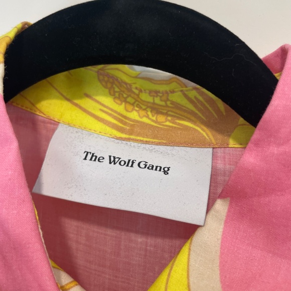 The Wolf Gang Floral Linen Button-Down Shirt - Picture 6 of 9